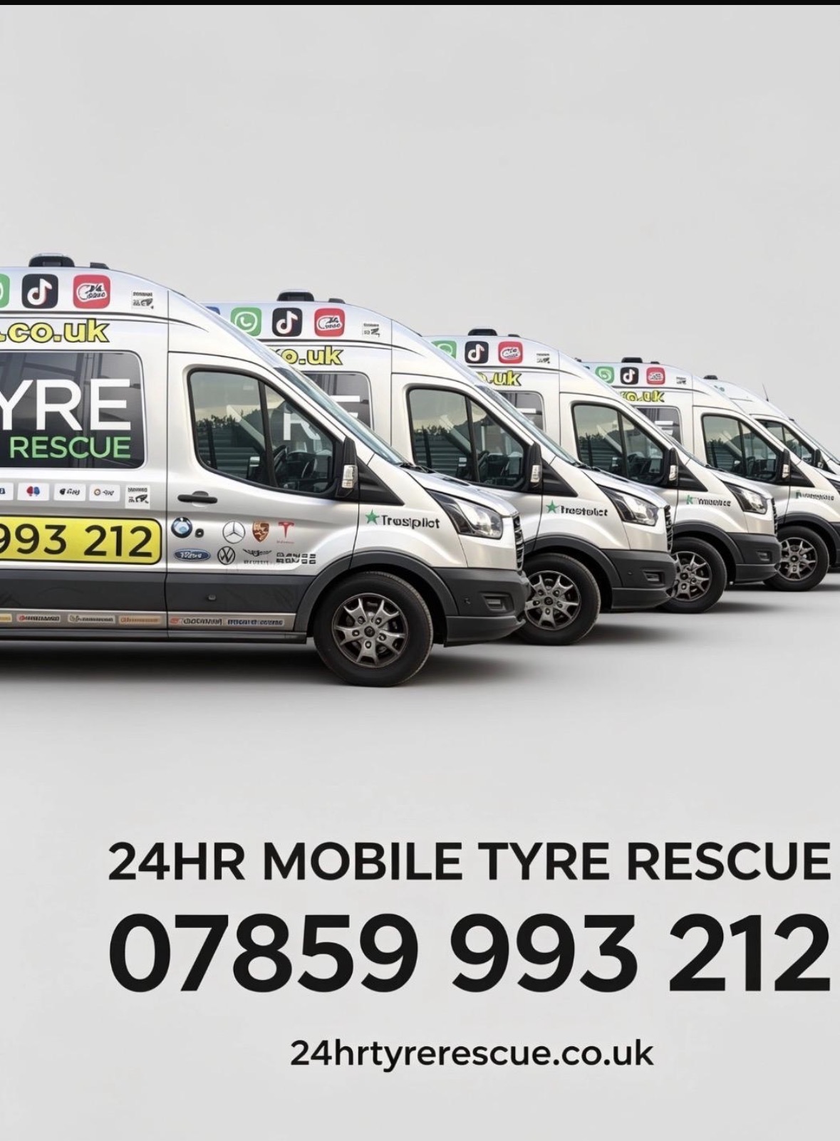 Mobile tyre fitting van and equipment
